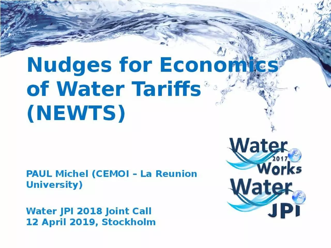 PPT-Nudges for Economics of Water Tariffs (NEWTS)