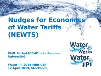 Nudges for Economics of Water Tariffs (NEWTS)