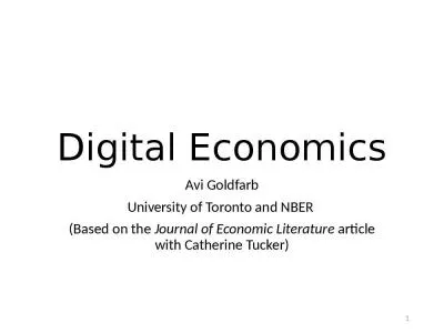 Digital Economics