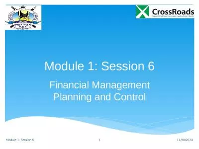 Module 1: Session 6