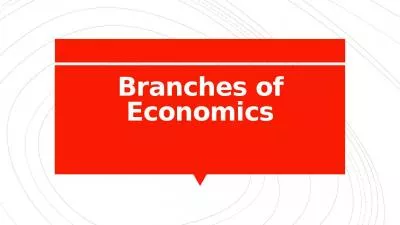 Branches of Economics