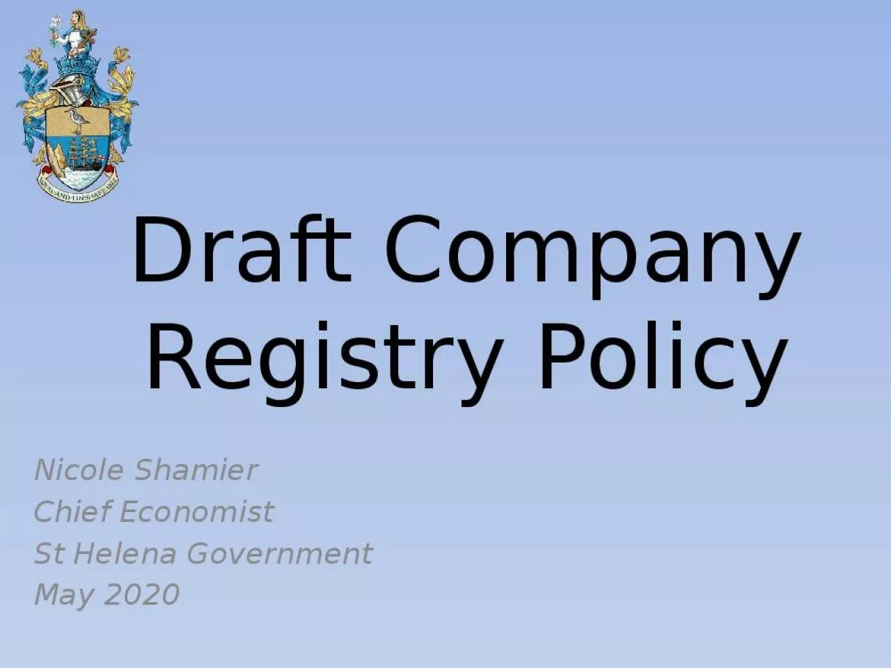 PPT-Draft Company Registry Policy