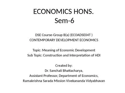 ECONOMICS HONS.  Sem-6