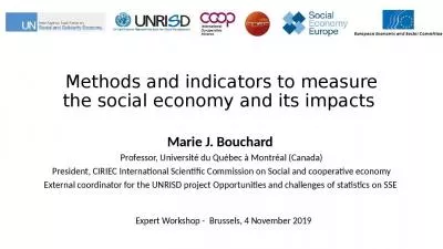 Methods and indicators to measure the social economy and its impacts