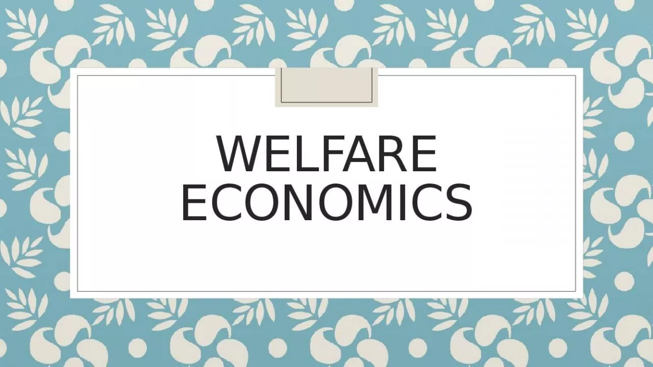 PPT-Welfare economics