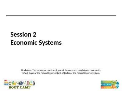 Session 2 Economic Systems