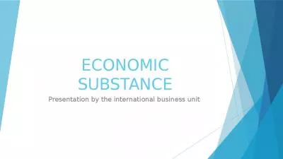 ECONOMIC SUBSTANCE