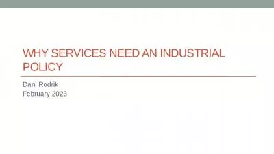 Why Services Need an Industrial Policy