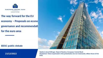 The way forward for the EU economy   Proposals on economic governance and recommendations