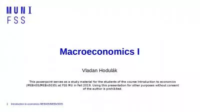 Macroeconomics I