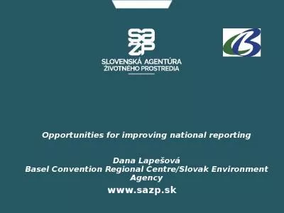 Opportunities for improving national reporting Dana Lape ov Basel Convention Regional