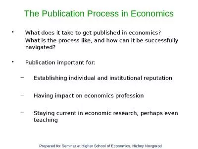 The Publication Process in Economics