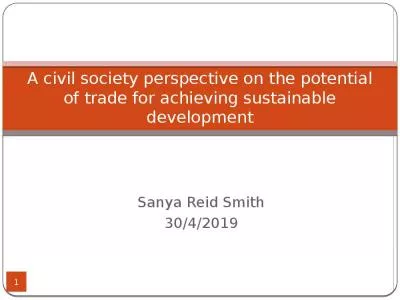 A civil society perspective on the potential of trade for achieving sustainable development