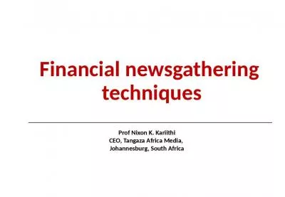 Financial newsgathering  techniques