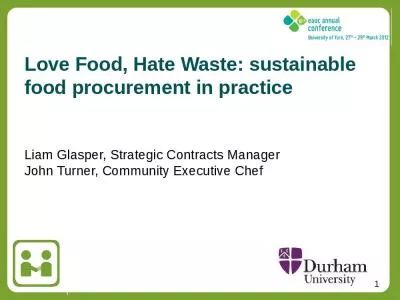 Love Food, Hate Waste: sustainable food procurement in practice