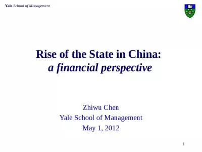 Rise of the State in China:  a financial perspective