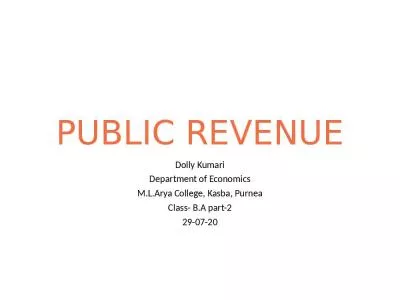 PUBLIC REVENUE