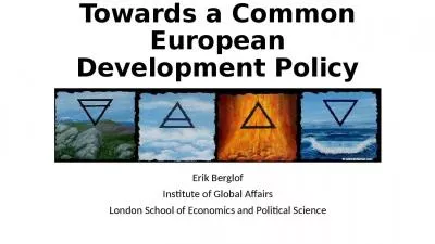 Towards a Common European Development Policy