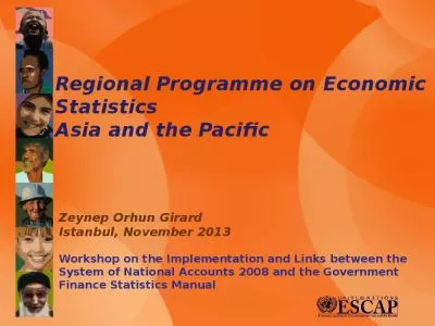 Regional Programme on Economic Statistics Asia and the Pacific