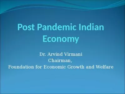 Post Pandemic Indian Economy