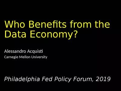 Who Benefits from the Data Economy?