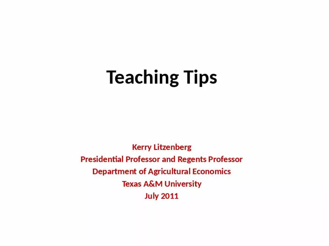 PPT-Teaching Tips