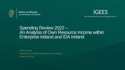 Spending Review 2022    An Analysis of Own Resource Income within Enterprise Ireland and