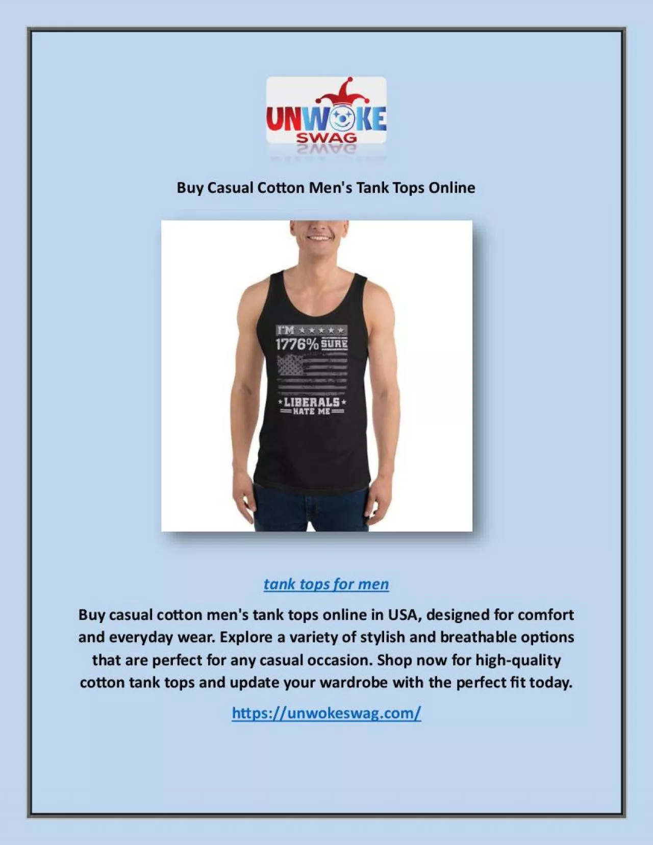 PDF-Buy Casual Cotton Men's Tank Tops Online