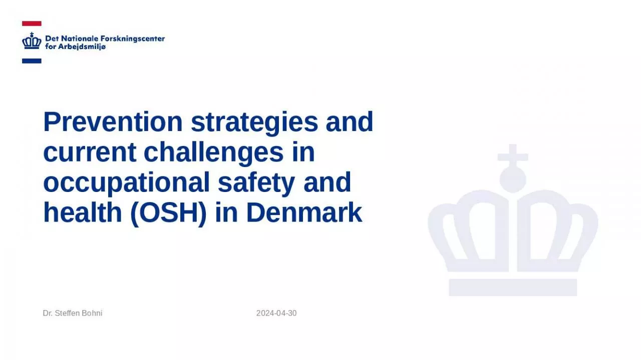 PPT-Prevention strategies and current challenges in occupational safety and health (OSH) in