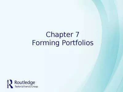 Chapter 7 Forming Portfolios