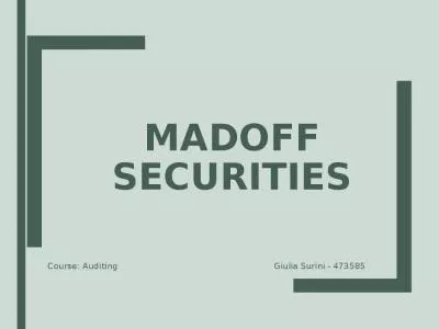 Madoff securities