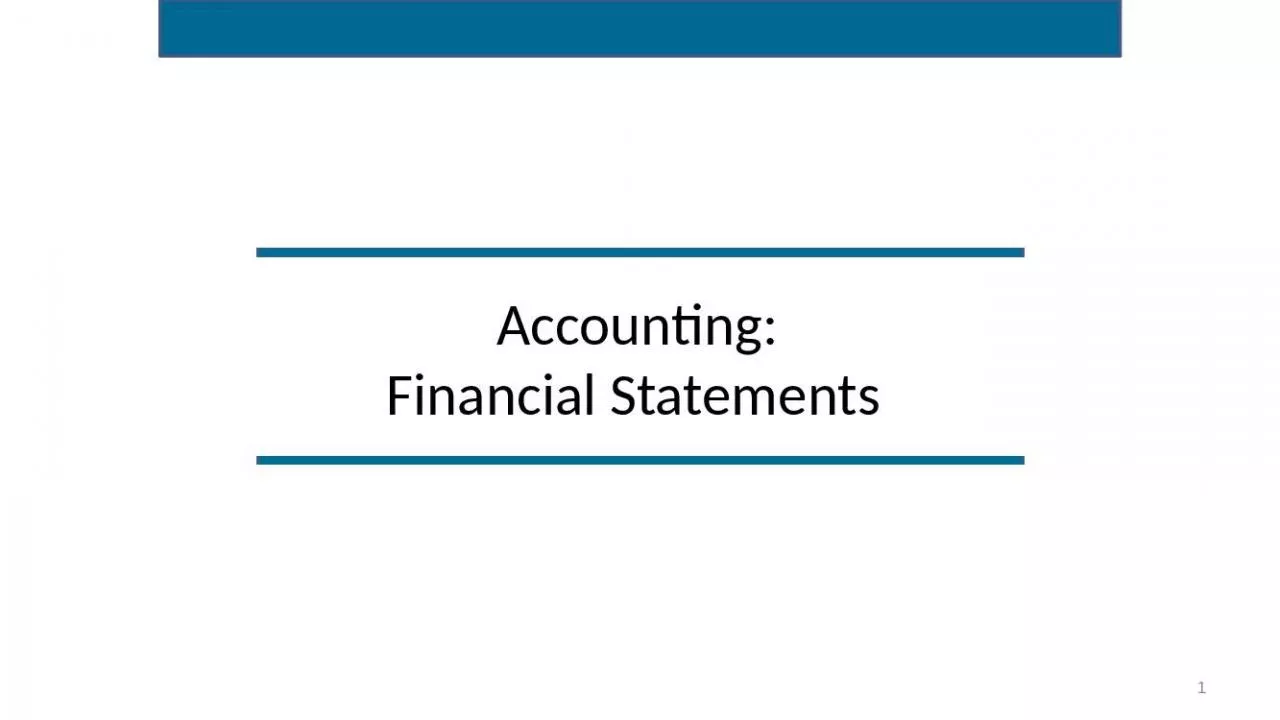 PPT-Accounting: Financial Statements