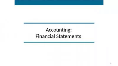 Accounting: Financial Statements