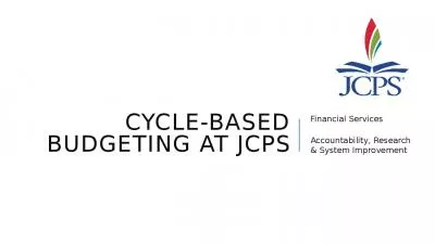 Cycle-based budgeting at JCPS