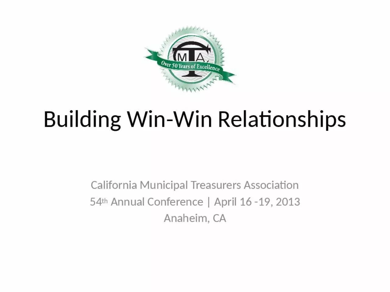 PPT-Building Win-Win Relationships