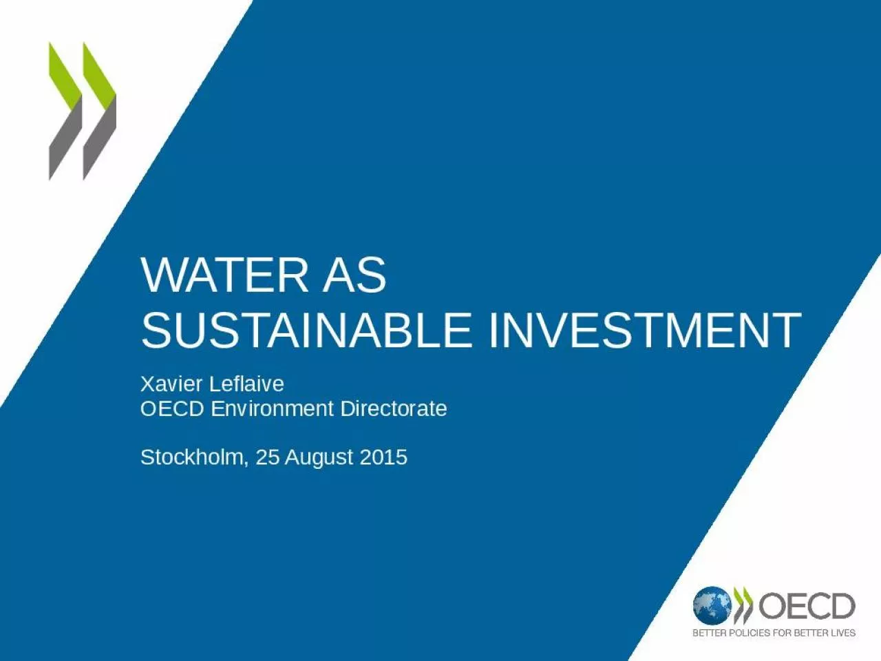 PPT-Water as sustainable investment