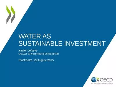 Water as sustainable investment