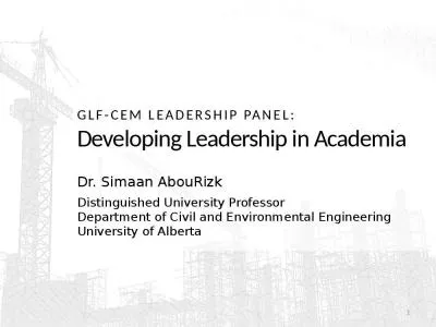 GLF-CEM LEADERSHIP PANEL: Developing Leadership in Academia