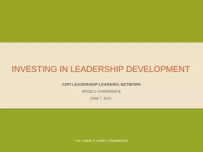 Investing in leadership development