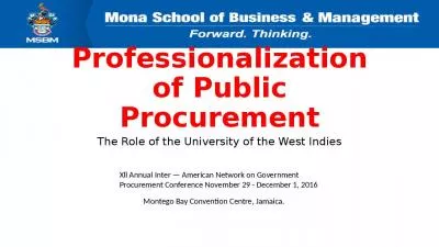 Professionalization of Public Procurement