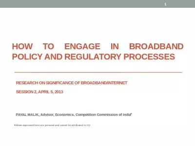 How to engage in broadband policy and regulatory processes