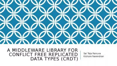 A MIDDLEWARE LIBRARY FOR CONFLICT FREE REPLICATED DATA TYPES (CRDT)