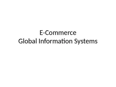 E-Commerce Global Information Systems