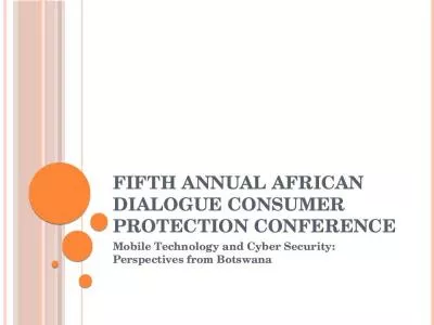 Fifth Annual African Dialogue Consumer Protection Conference