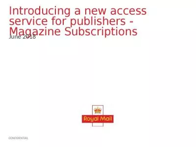 Introducing a new access service for publishers - Magazine Subscriptions