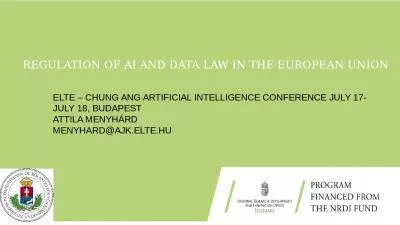 Regulation of AI and Data Law in the European Union