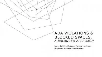 ADA Violations & Blocked Spaces, a balanced approach