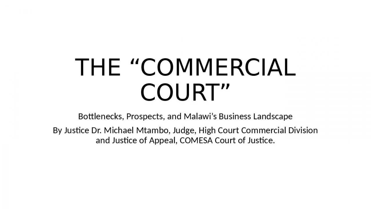 PPT-THE COMMERCIAL COURT