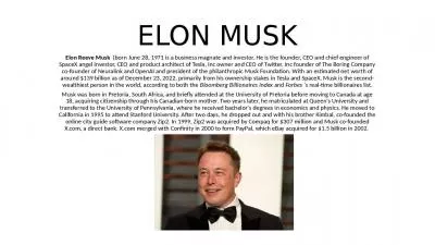 ELON MUSK