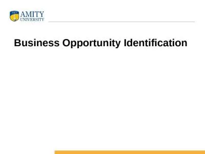 Business Opportunity Identification